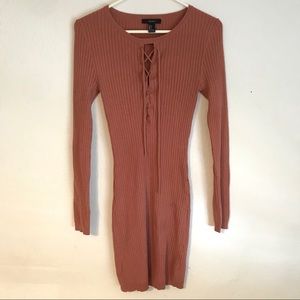 Forever 21 bodycon long sleeve knit dress Large